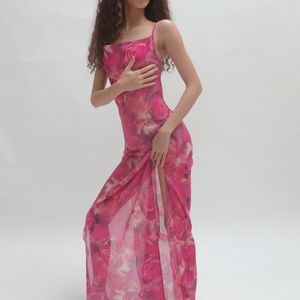 Kim shui pink rose dress